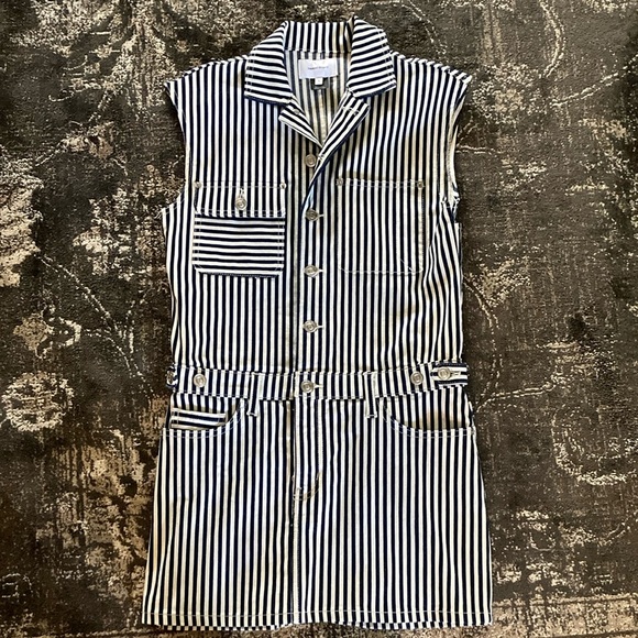 Stripe Denim Dress - Picture 1 of 3